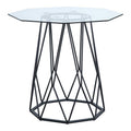 Black Glass Top End Table F97995