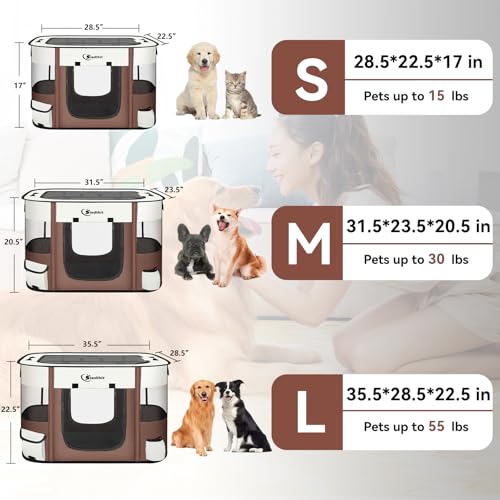 Foldable Dog Playpen with Carrying Case Q54229