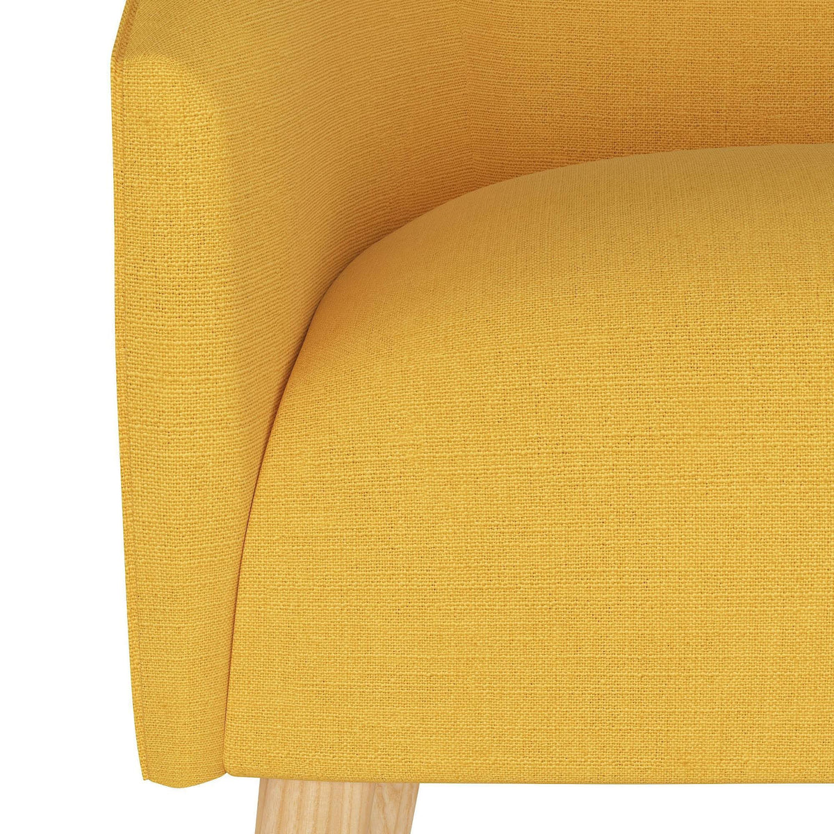 French Yellow Linen Arm Chair G80466