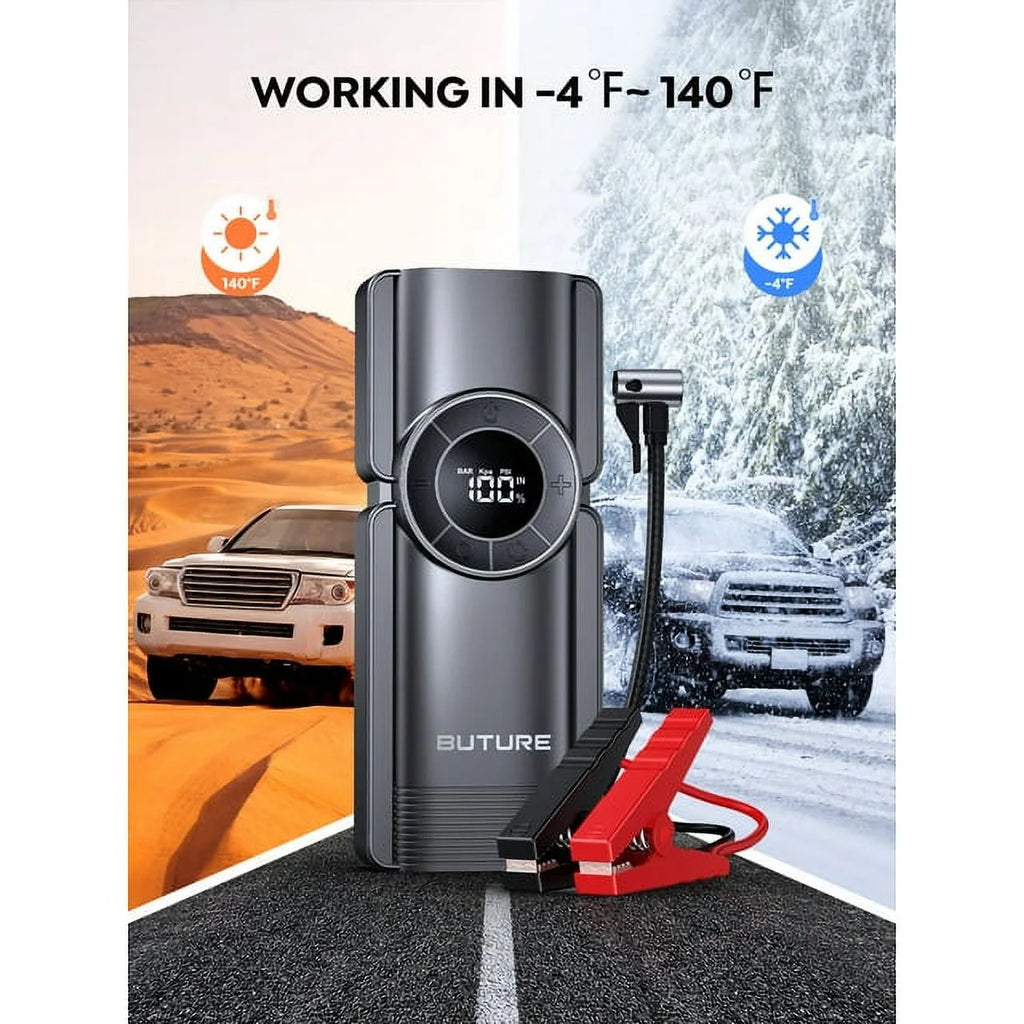 Car Jump Starter with Air Compressor Power Bank 20000mAh 2500A 12V F7903