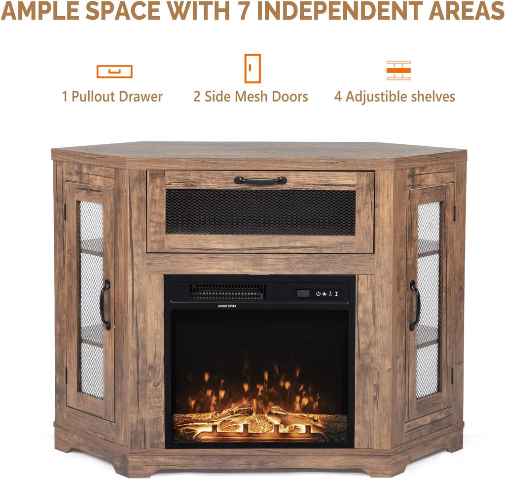 Oak Brown Corner TV Stand O6798