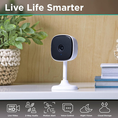 2 Pack Wi-Fi Smart Indoor Camera with 2-Way Audio and Night Vision D372368