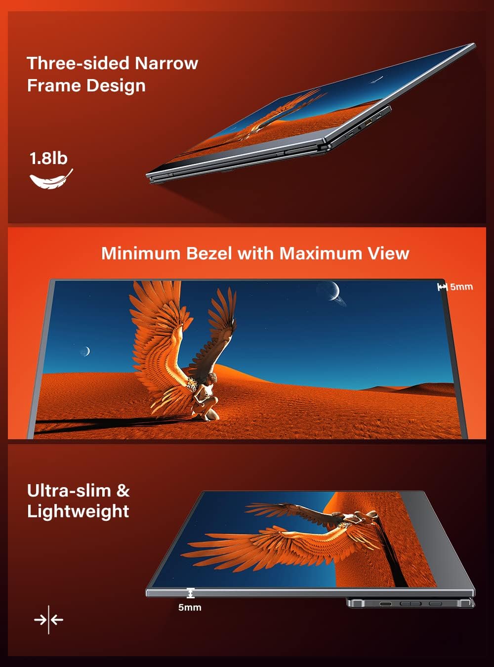 15.6 FHD 1080P USB-C Portable Monitor Q8148