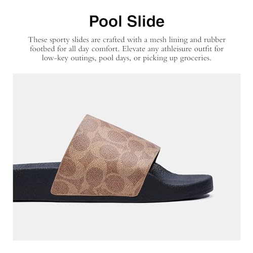 Signature Coated Canvas Pool Slide Sandal A36801