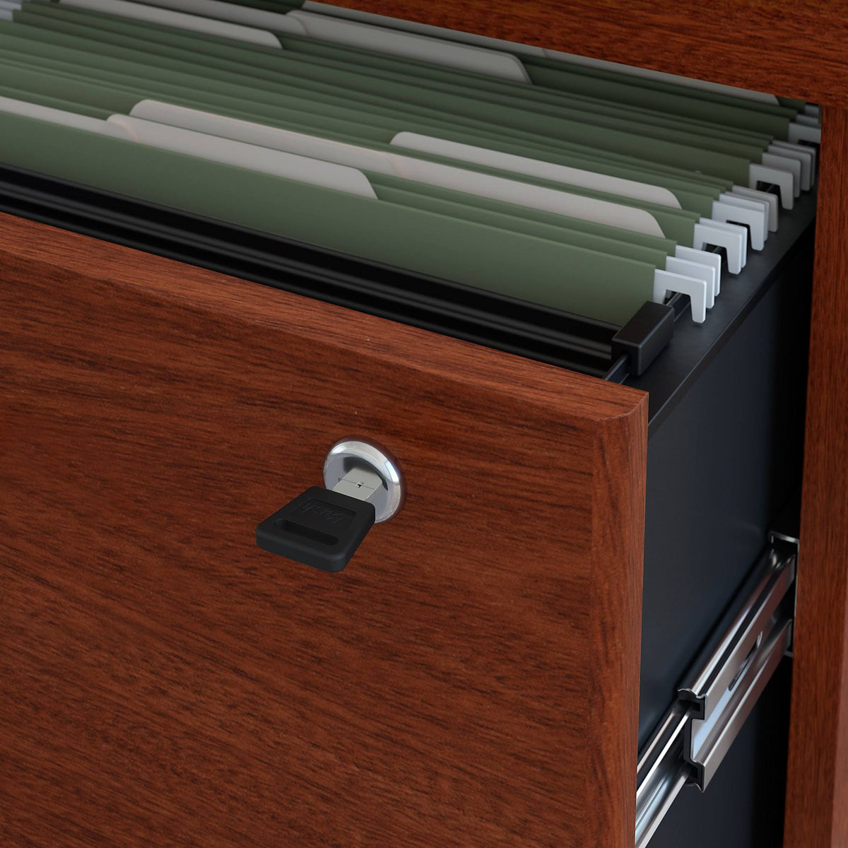 2 Drawer Mahogany Lateral File Cabinet Q94269