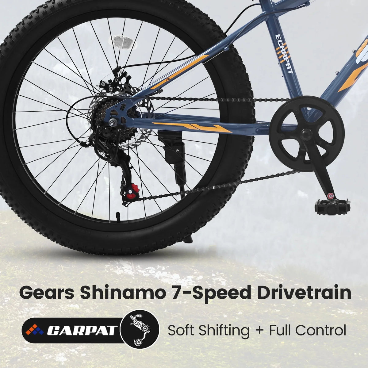 Green 24 inch Fat Tire Mountain Bike C409