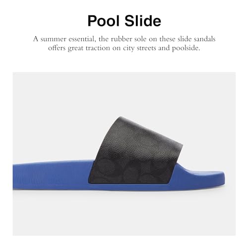 Signature Coated Canvas Pool Slide Sandal A36801