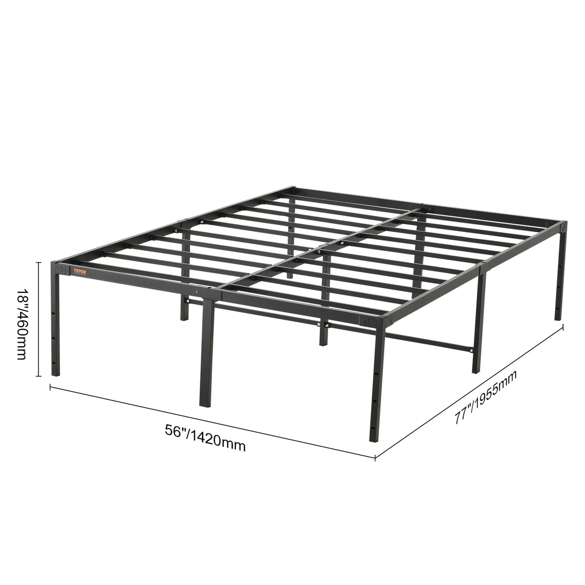 Full Size 18 inch Metal Bed Frame L475801