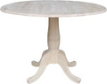 Unfinished Dual Drop Leaf Pedestal Dining Table J2049