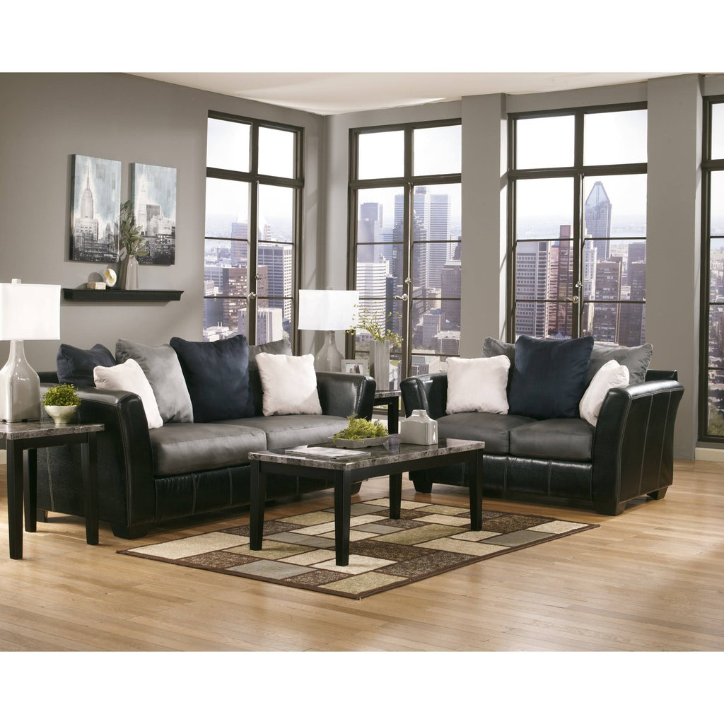 Black Faux Marble 3-Piece Occasional Table Set K479590