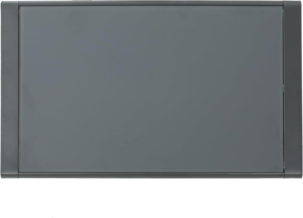 Grey Aluminum Outdoor Coffee Table with Tempered Glass Top J1949