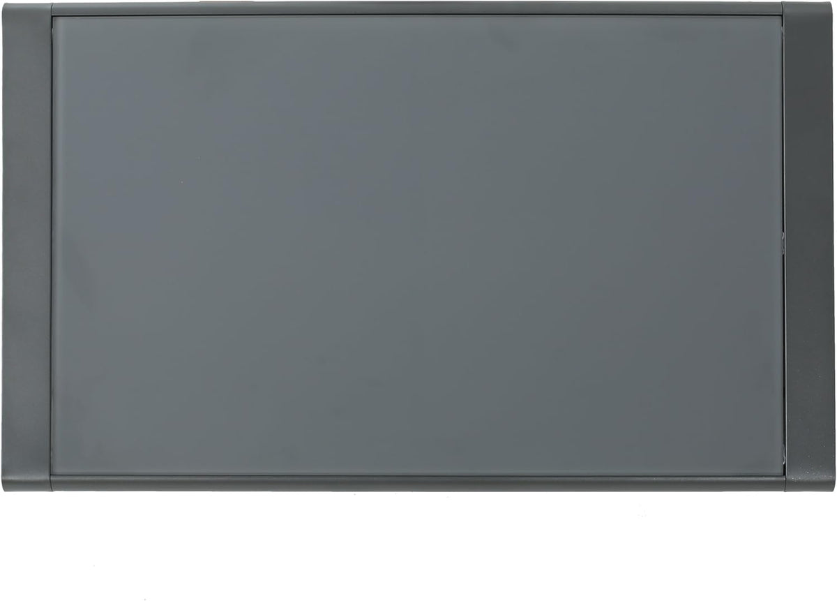 Grey Aluminum Outdoor Coffee Table with Tempered Glass Top J1949