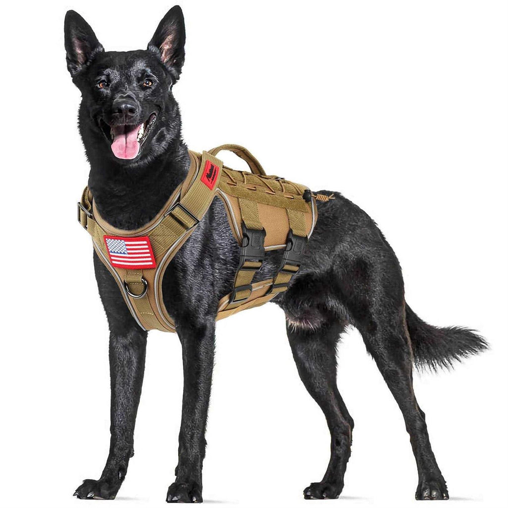 Tactical Dog Harness Reflective No Pull with Handle B84486