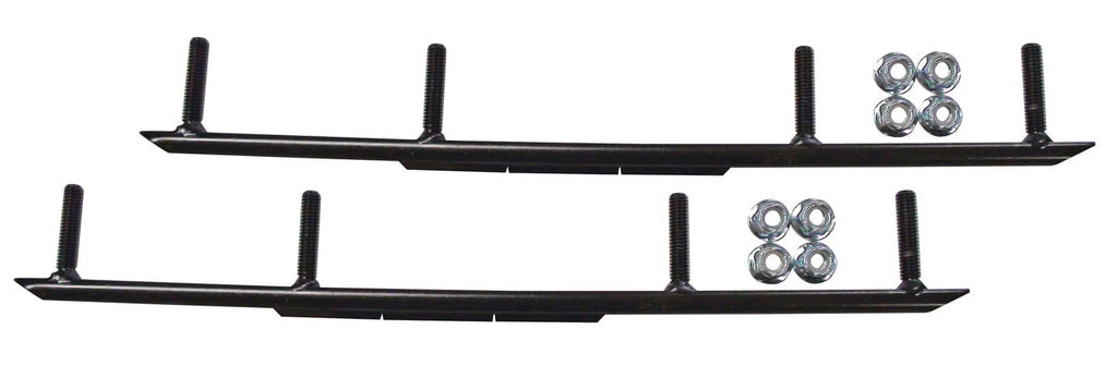 White Snowmobile Skis with 10" Round Bars Complete Kit L498303