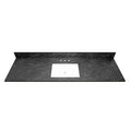 Black Vanity Top with Single White Sink G43182