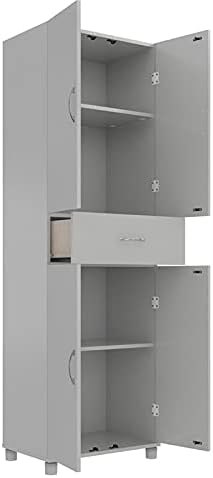 Dove Gray Storage Cabinet with Drawer R633