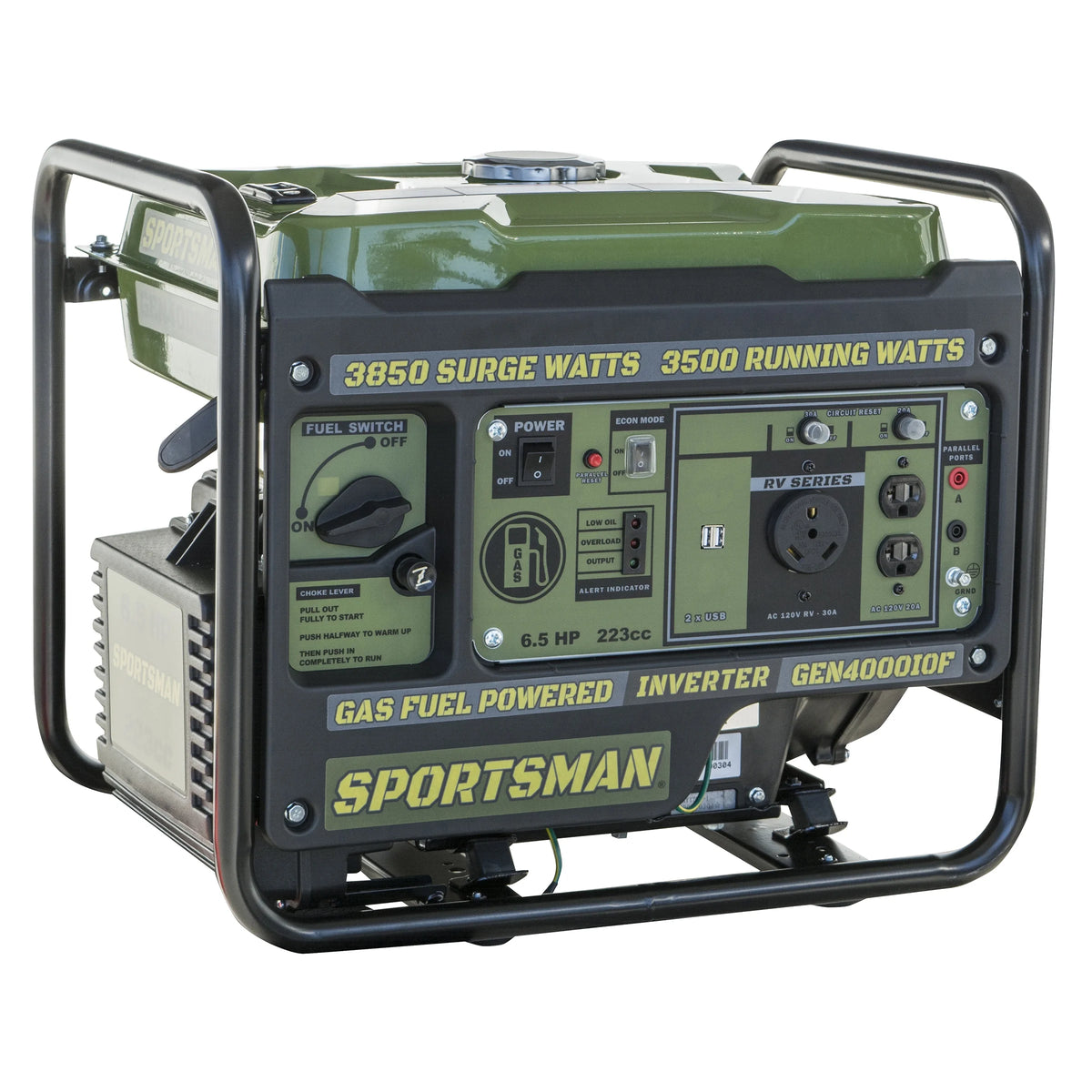 3850 Surge Watts Open Frame Portable Gasoline Inverter Generator K5734