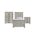 White Twin Panel 3PC Bedroom Set N152771