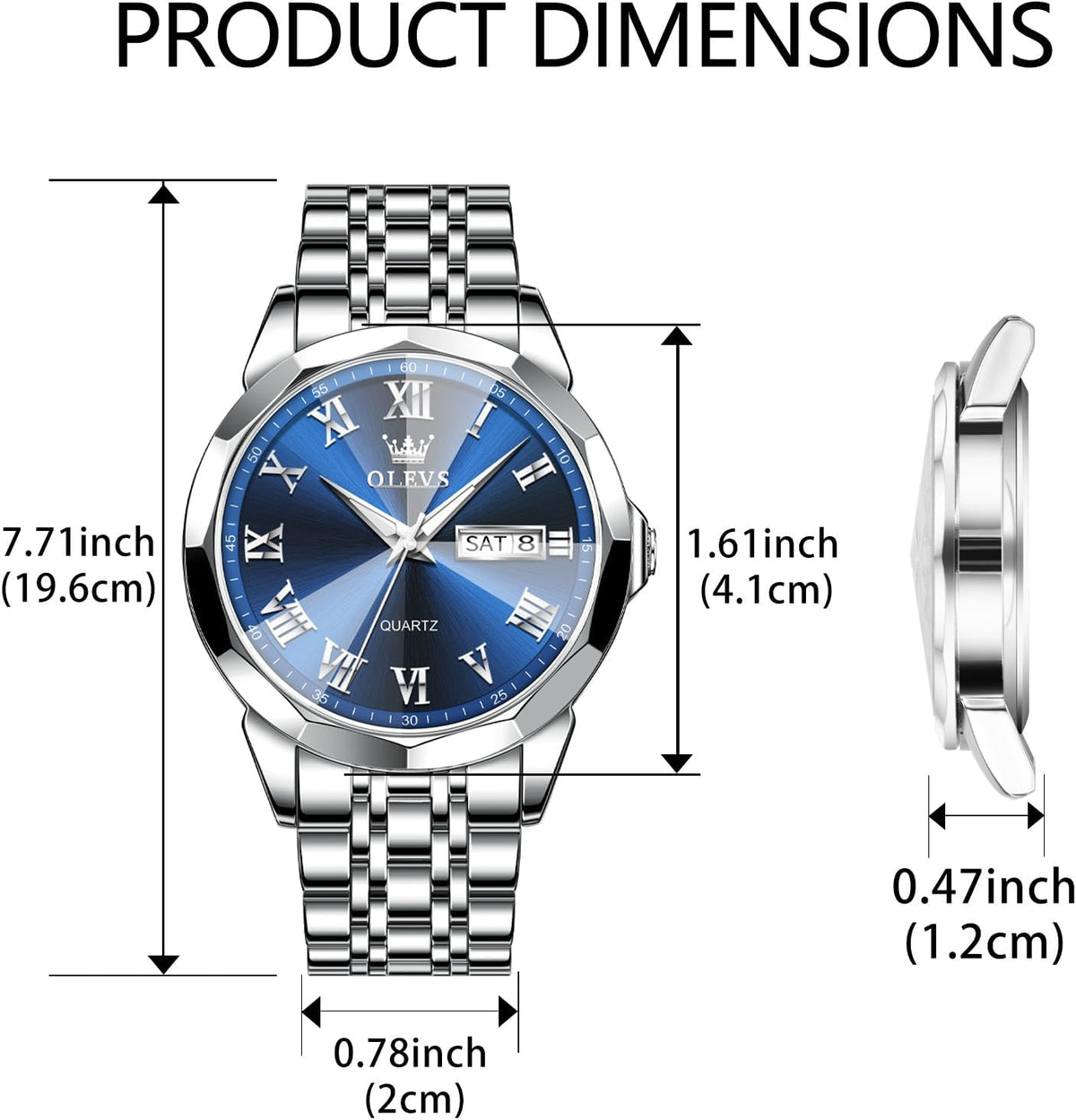 Stainless Steel Quartz Men Watch with Date O644145