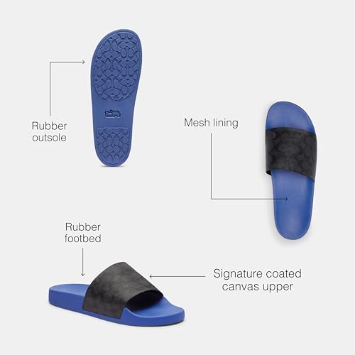 Signature Coated Canvas Pool Slide Sandal A36801