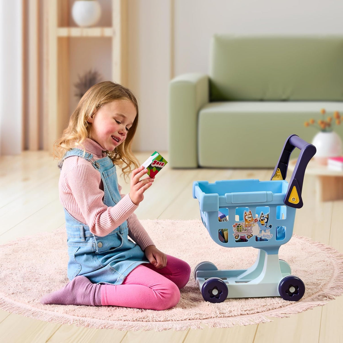 19.3 Inch Tall Shopping Trolley with 8 Cardboard Goods L359804