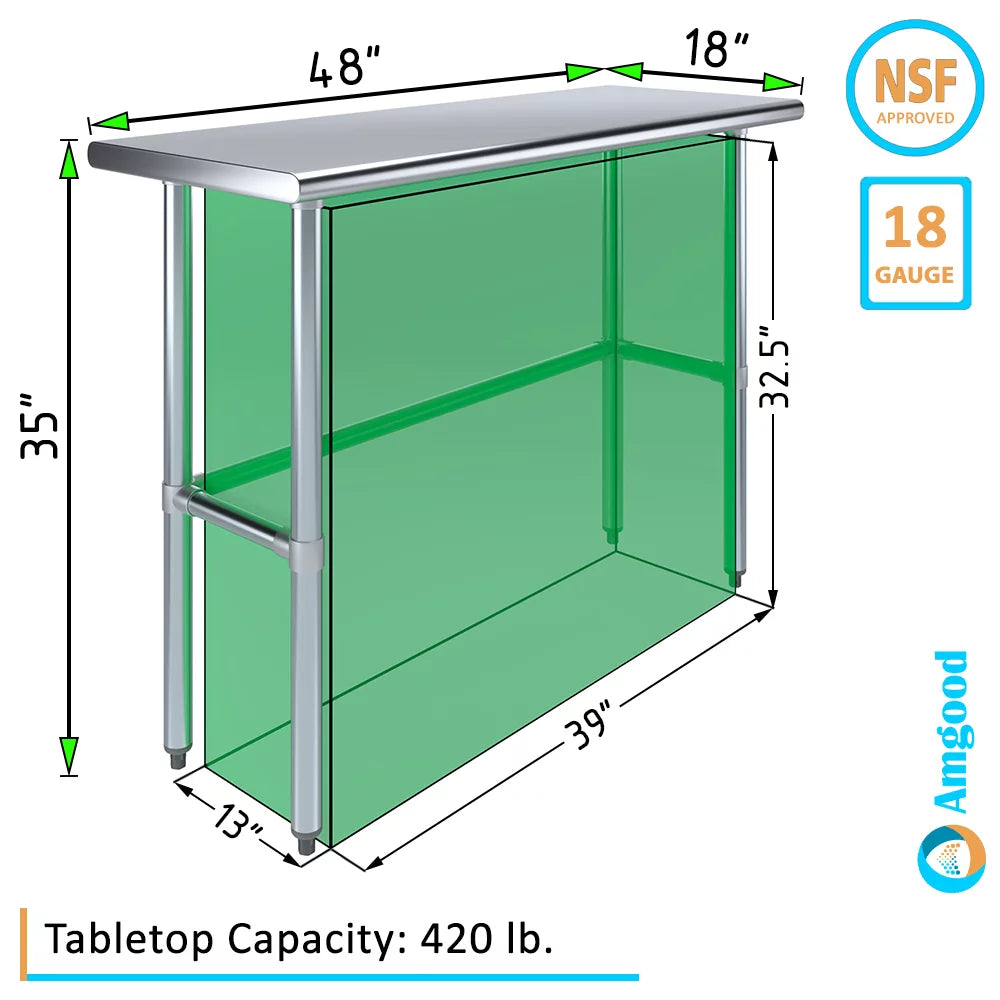 18" x 48" Stainless Steel Work Table S22539