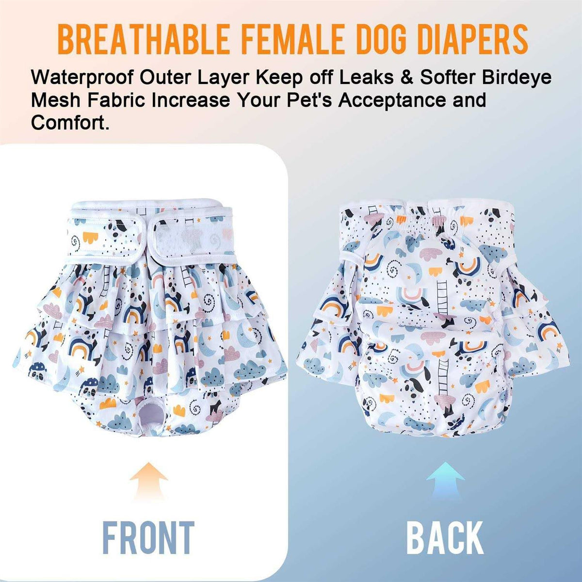 Washable Female Dog Diapers 3 Pack Reusable R9467