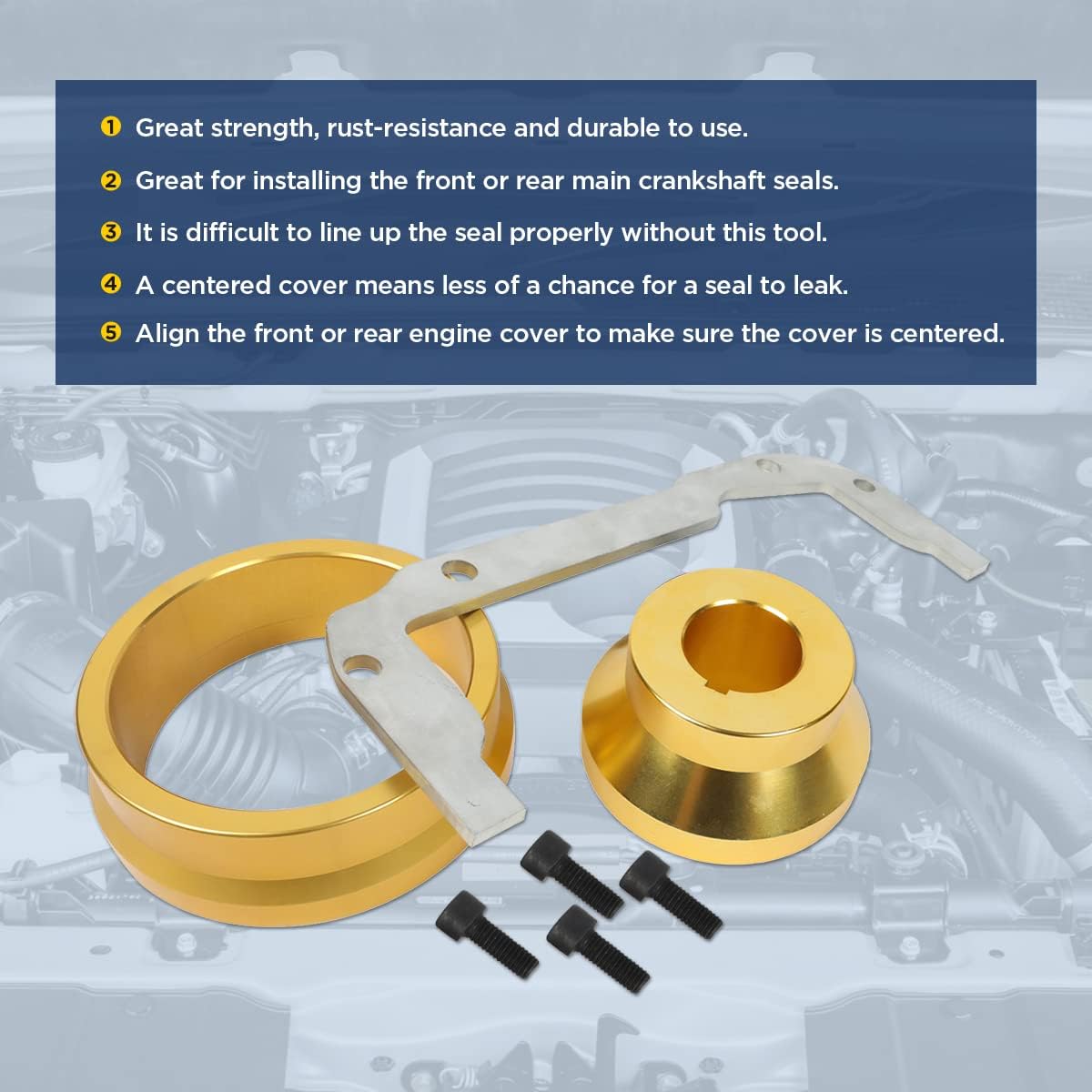 LS Engine Front and Rear Main Seal Alignment Tool Kit, Pack of 2 S490