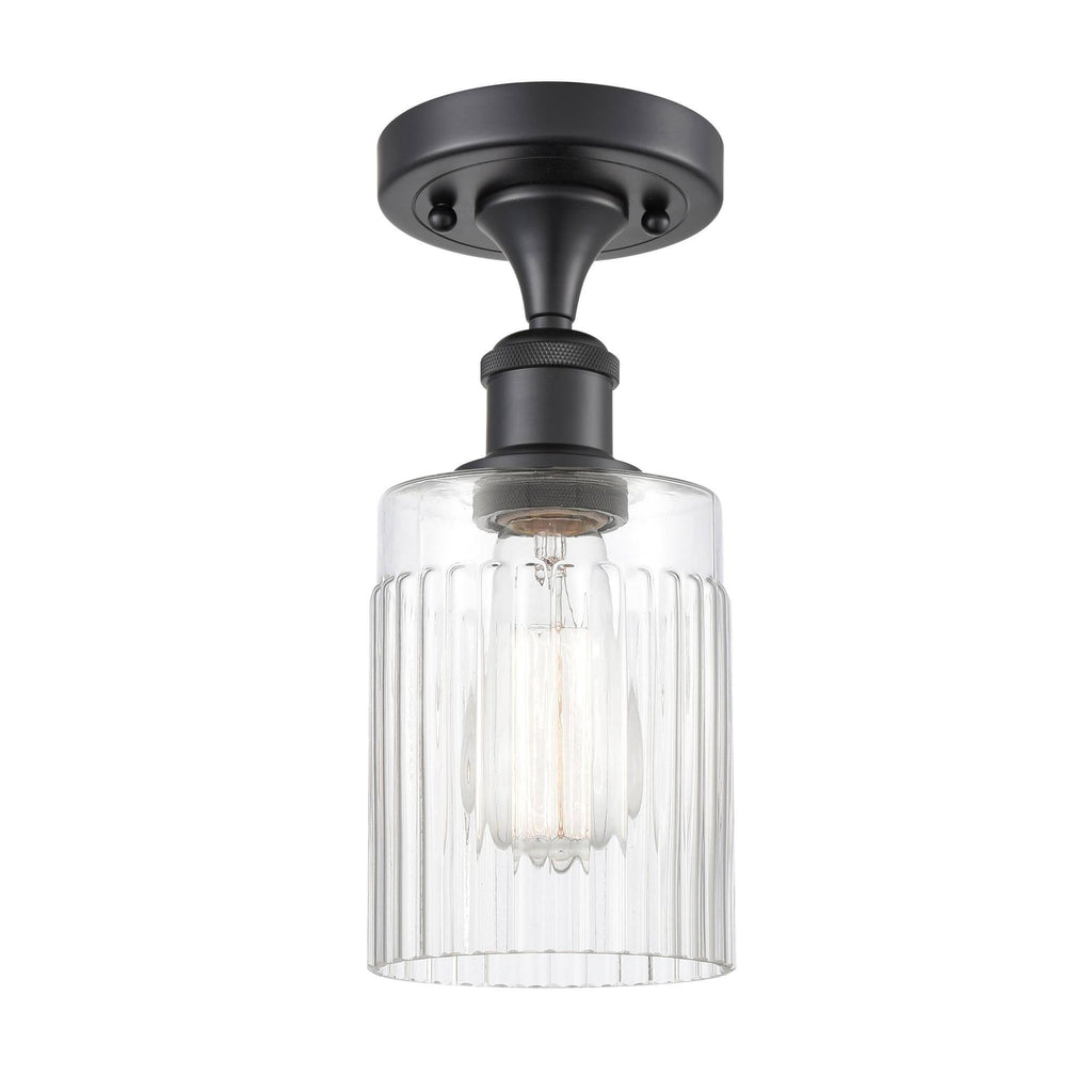Matte Black Semi-Flush Mount Light N365
