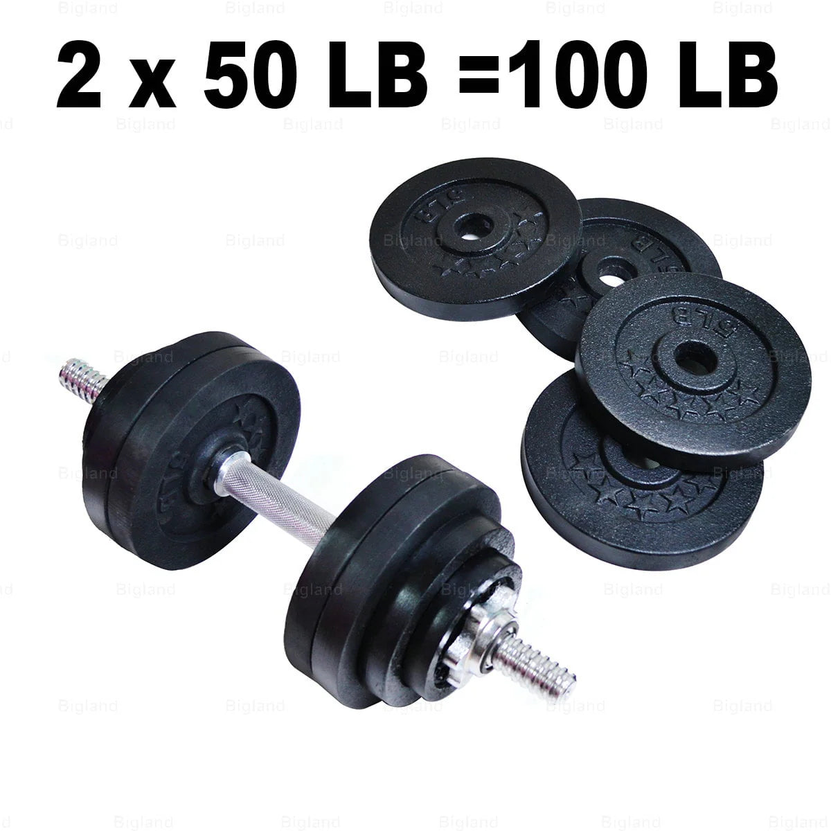 2 x 50lb Adjustable Dumbbells Set S8298