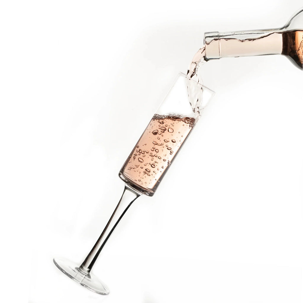 Hand-Blown Crystal Champagne Flutes 6oz I596