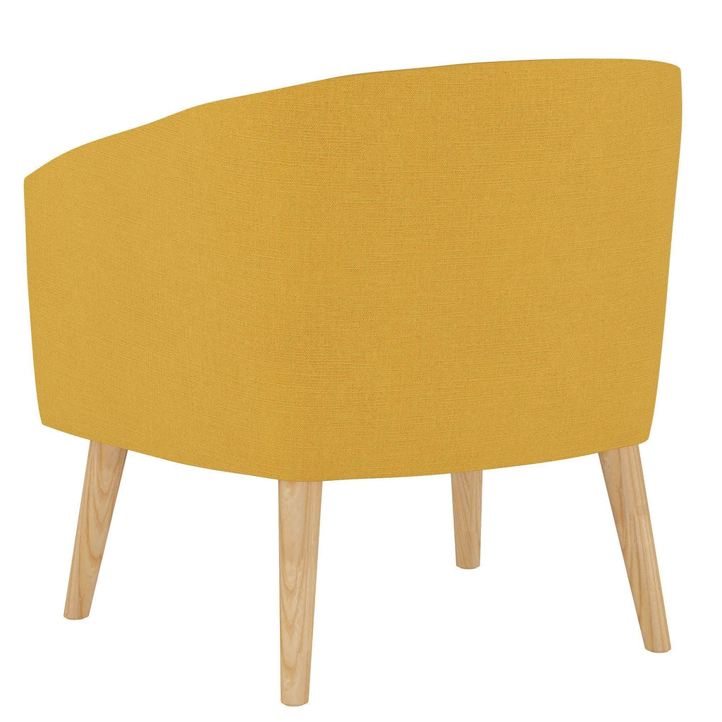 French Yellow Linen Arm Chair G80466