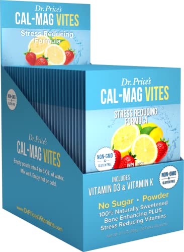 Calcium Magnesium Powder with Vitamin K, D, Strawberry-Lemon 30 Packets Q748498