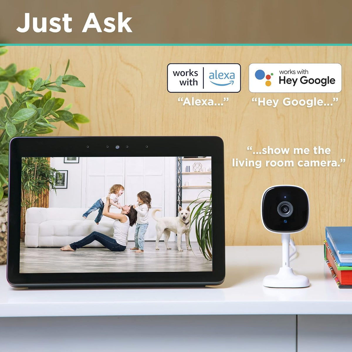 2 Pack Wi-Fi Smart Indoor Camera with 2-Way Audio and Night Vision D372368