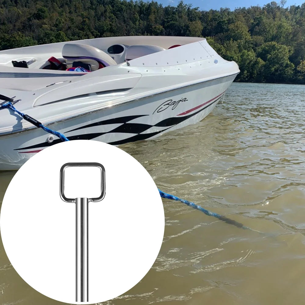 34in 316 Stainless Steel Marine Sand Anchor with Cable and Cleaning Brush Q450055