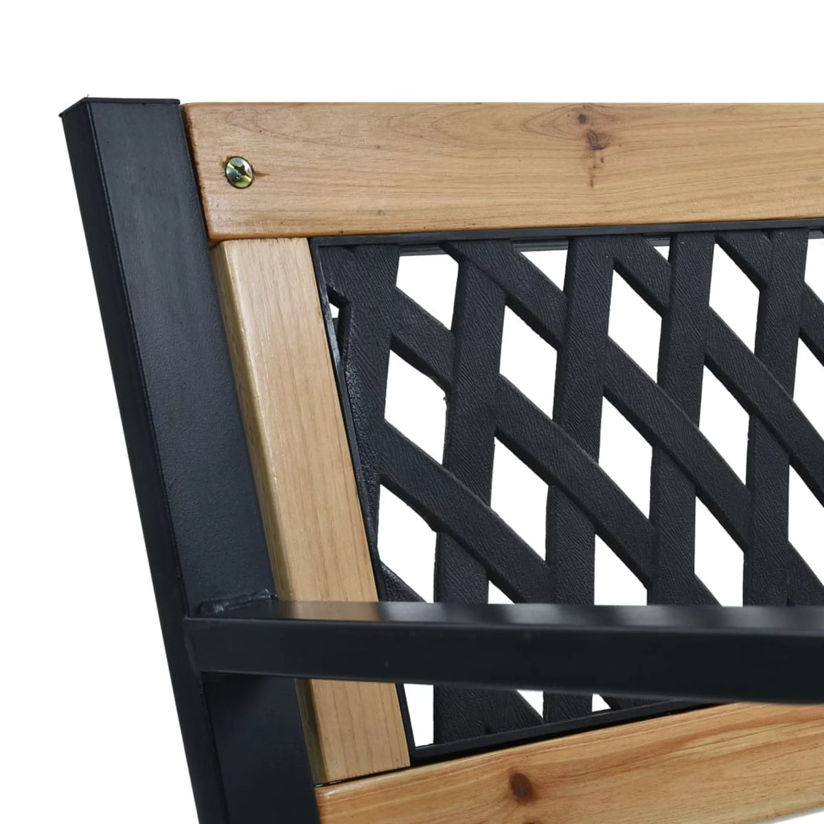Wood and Plastic Garden Bench with Steel Frame L978