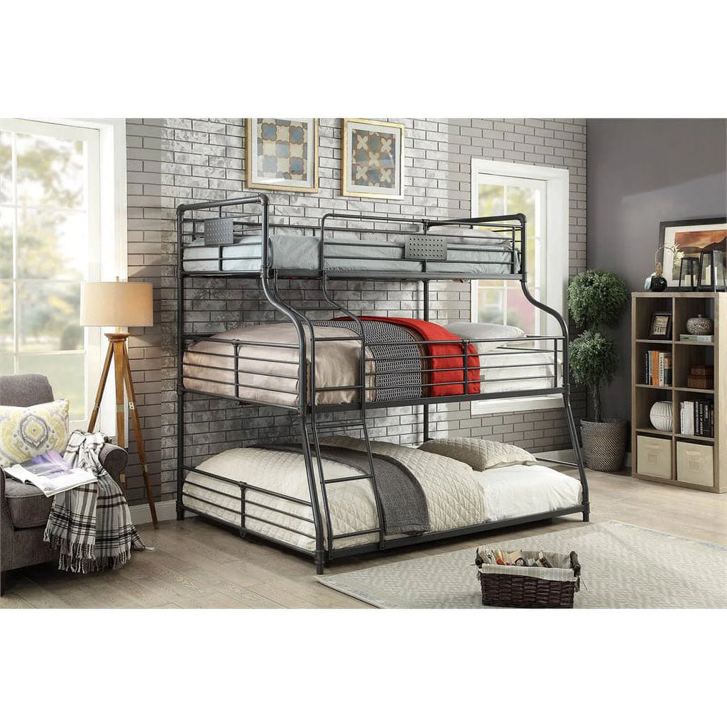 Black Metal Triple Bunk Bed L47841