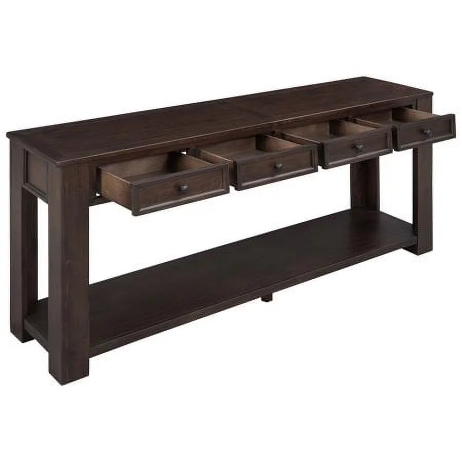63 Inch Solid Wood Console Table with 4 Storage Drawers M517