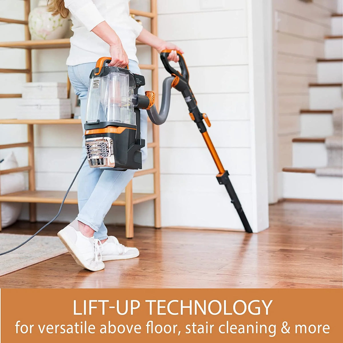 Orange Bagless Upright Vacuum E653