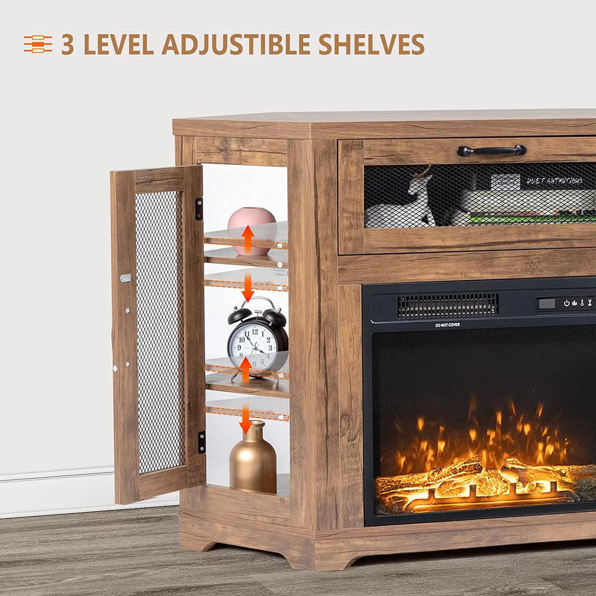 Oak Brown Corner TV Stand O6798