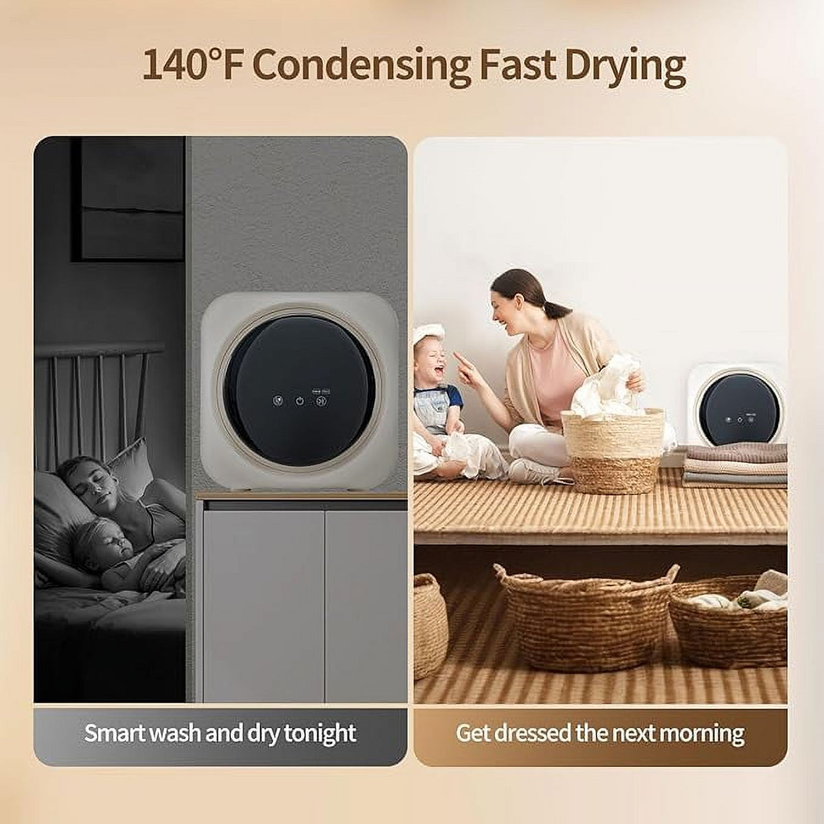 2 In 1 Mini Portable Cloth Washer And Dryer Combo, 3.5 L SS Washing Machine E459