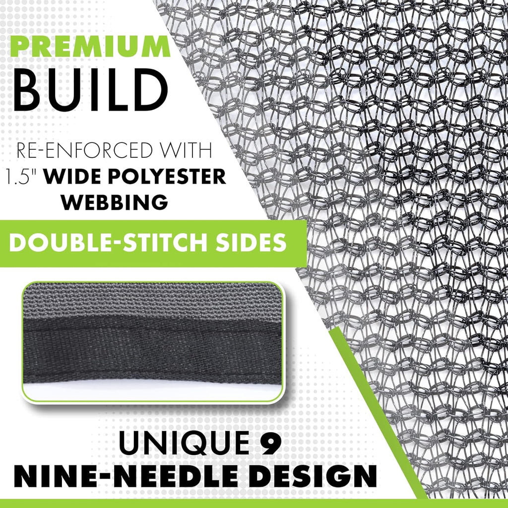 10 FT X 12 FT Heavy Duty Black Knitted Mesh Tarp with Grommets Z456048