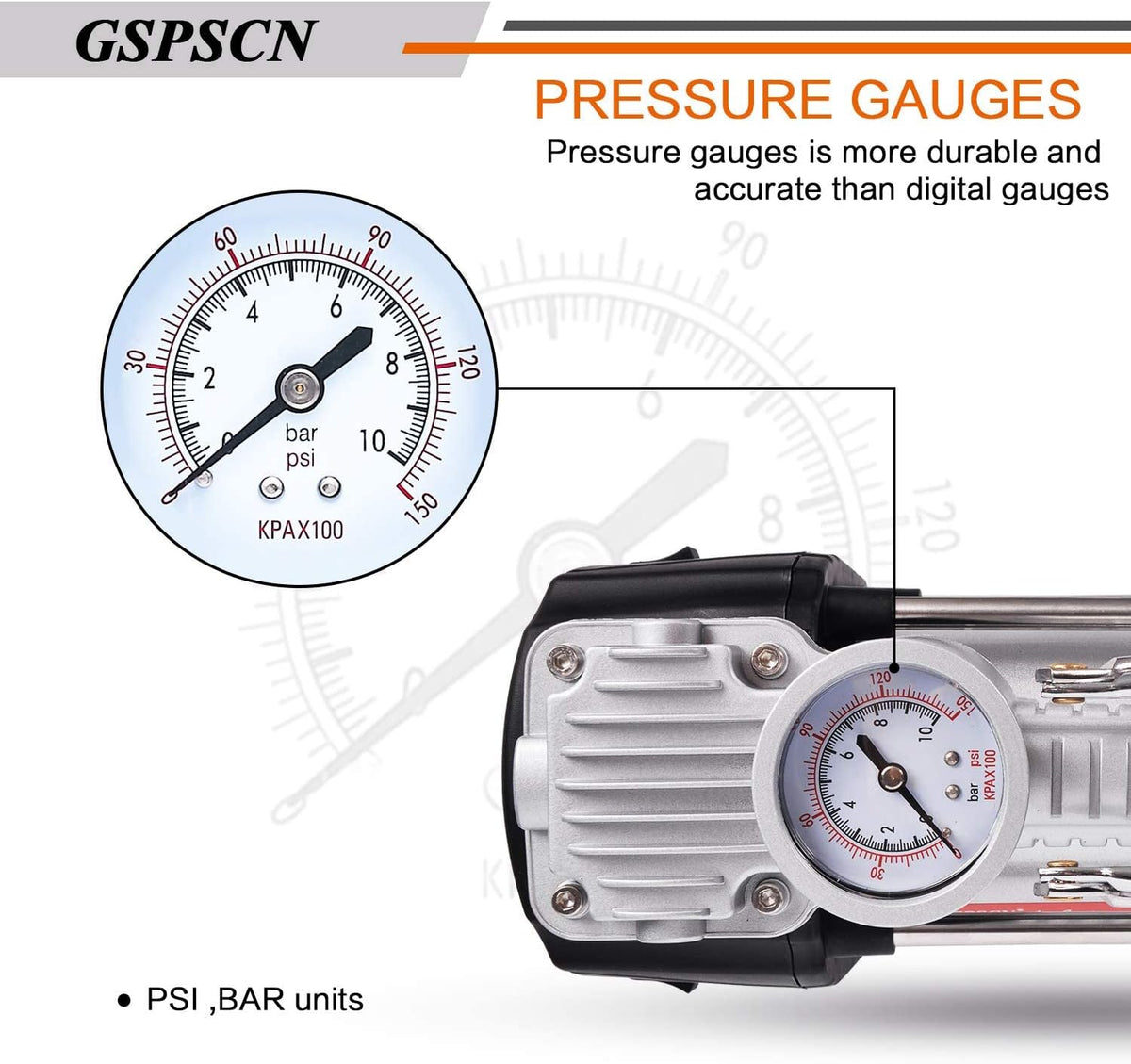 Portable Double Cylinder 12V 150 PSI Tire Inflator C78473