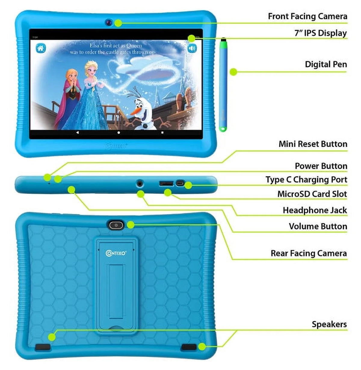 10 Android Kids Tablet 64GB Blue F4273
