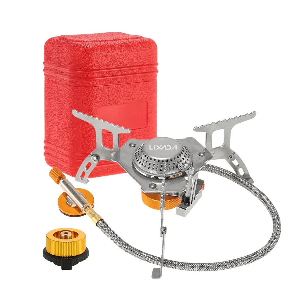 Camping Foldable Gas Set with Gas Conversion Head Adapter A2521