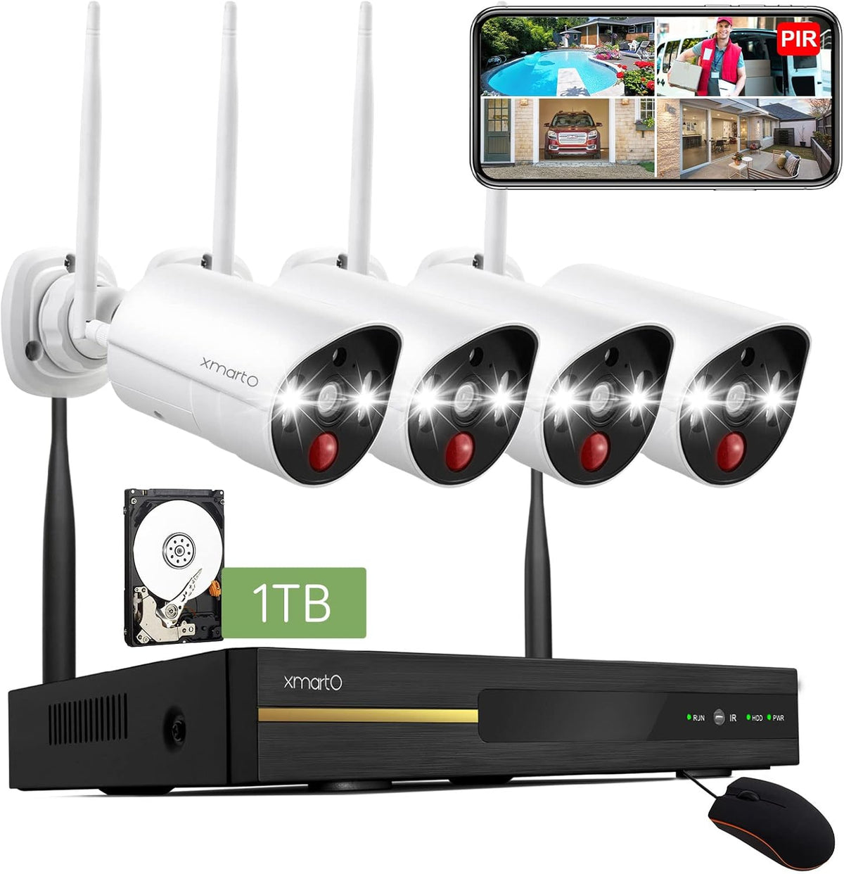 2K HD Wireless Security Camera with Color Night Vision P4808
