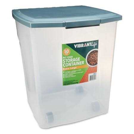 Plastic Pet Food Storage Container with Locking Lid I928