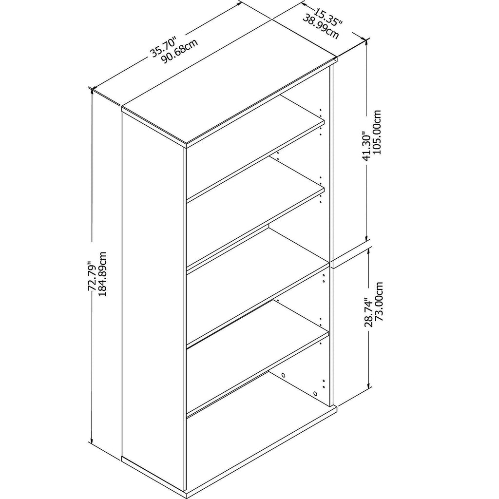 5 Shelf Bookcase, Sand Oak Z222170