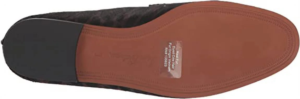 Brown Leopard Multi Almond Toe Stacked Heel Wide Loafers B930053