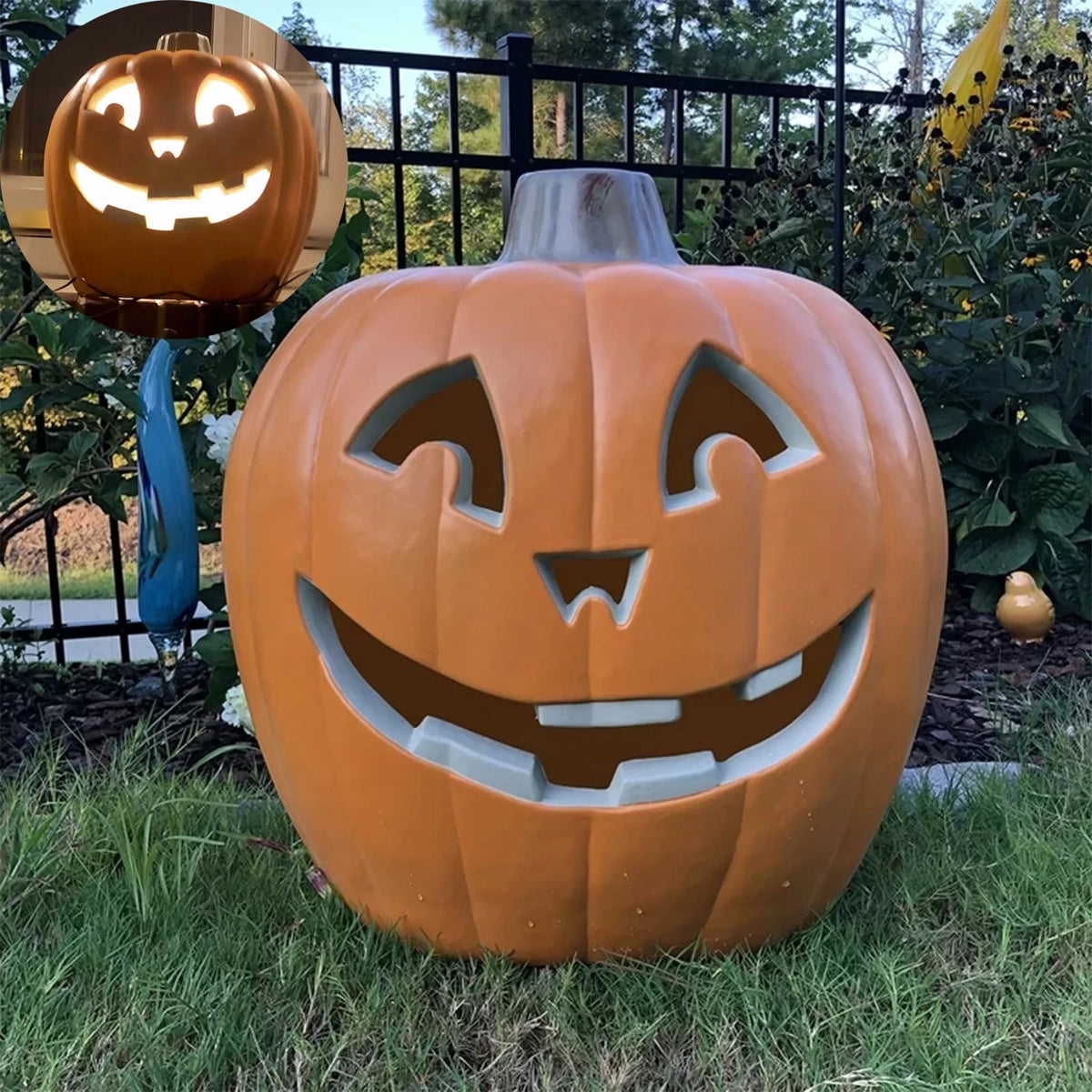 21 in Pre-lit LED Jack O Lantern Pumpkin Lantern Q74831
